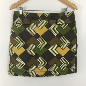 Mod geometric pattern vintage look loft mini skirt